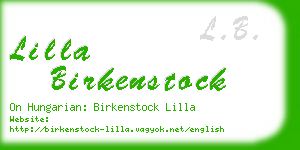 lilla birkenstock business card